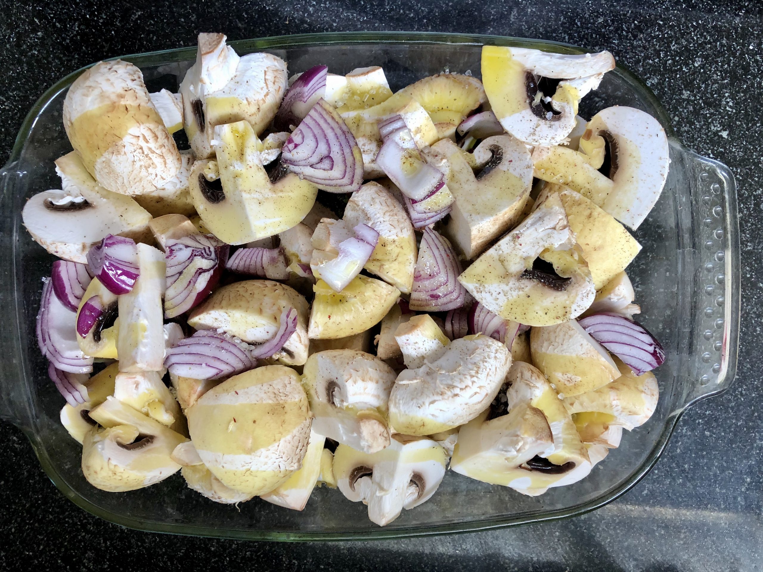 Roast mushrooms in the oven