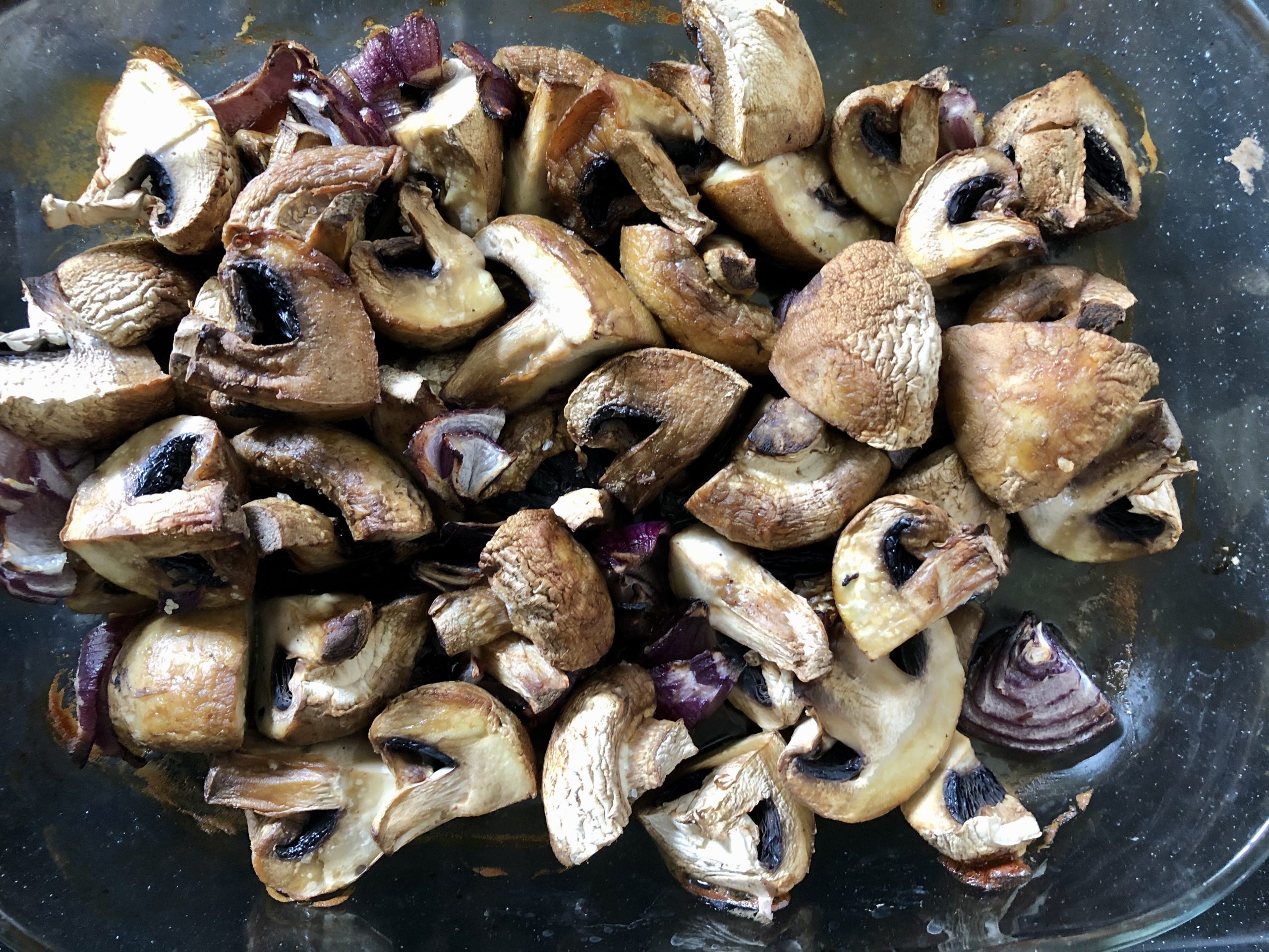 Roast mushrooms in the oven