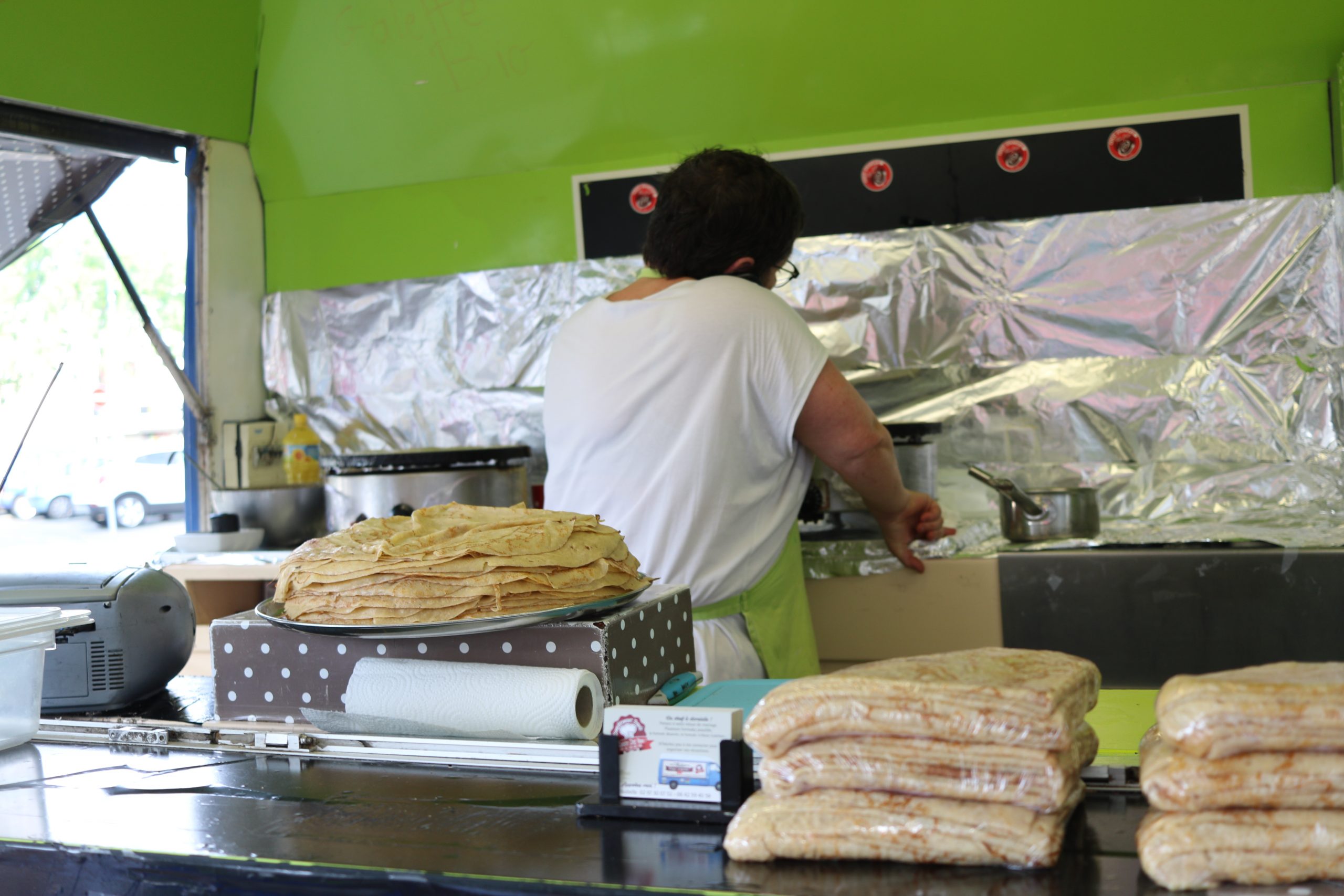 Crepes at farmer's market in Auray