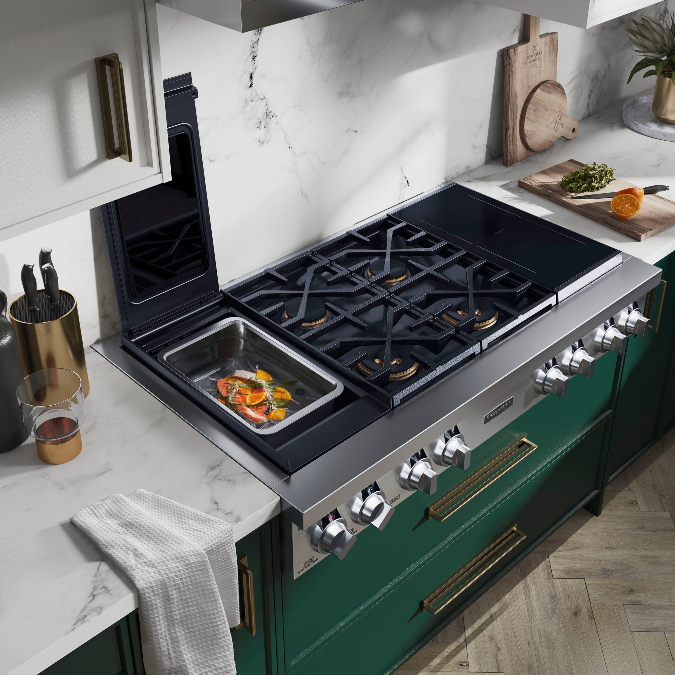 Signature Kitchen Suite is debuting its broadened portfolio of industry-first culinary innovations that will join the brand’s award-winning line of luxury, built-in appliances.
