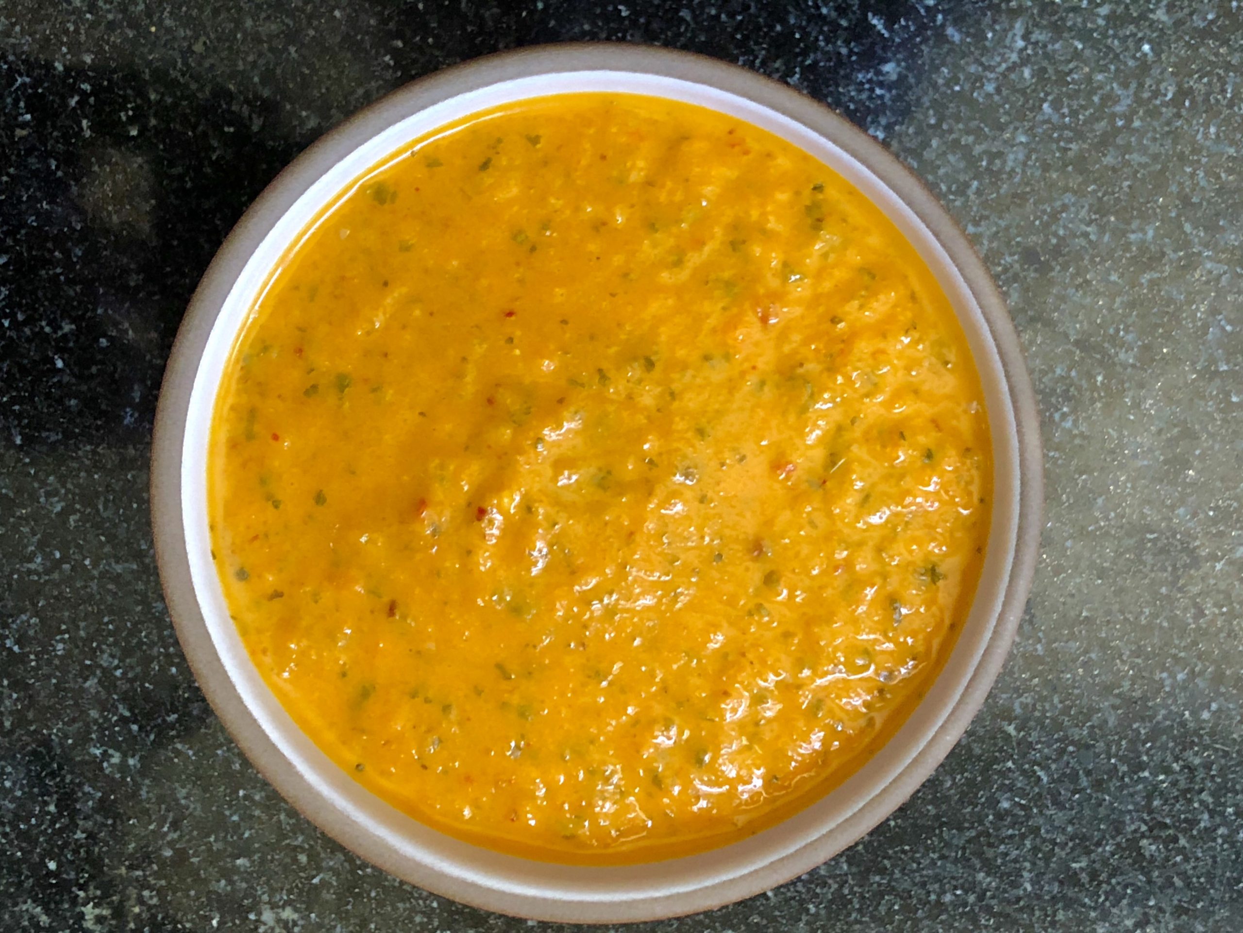 Yellow pepper/cilantro salsa