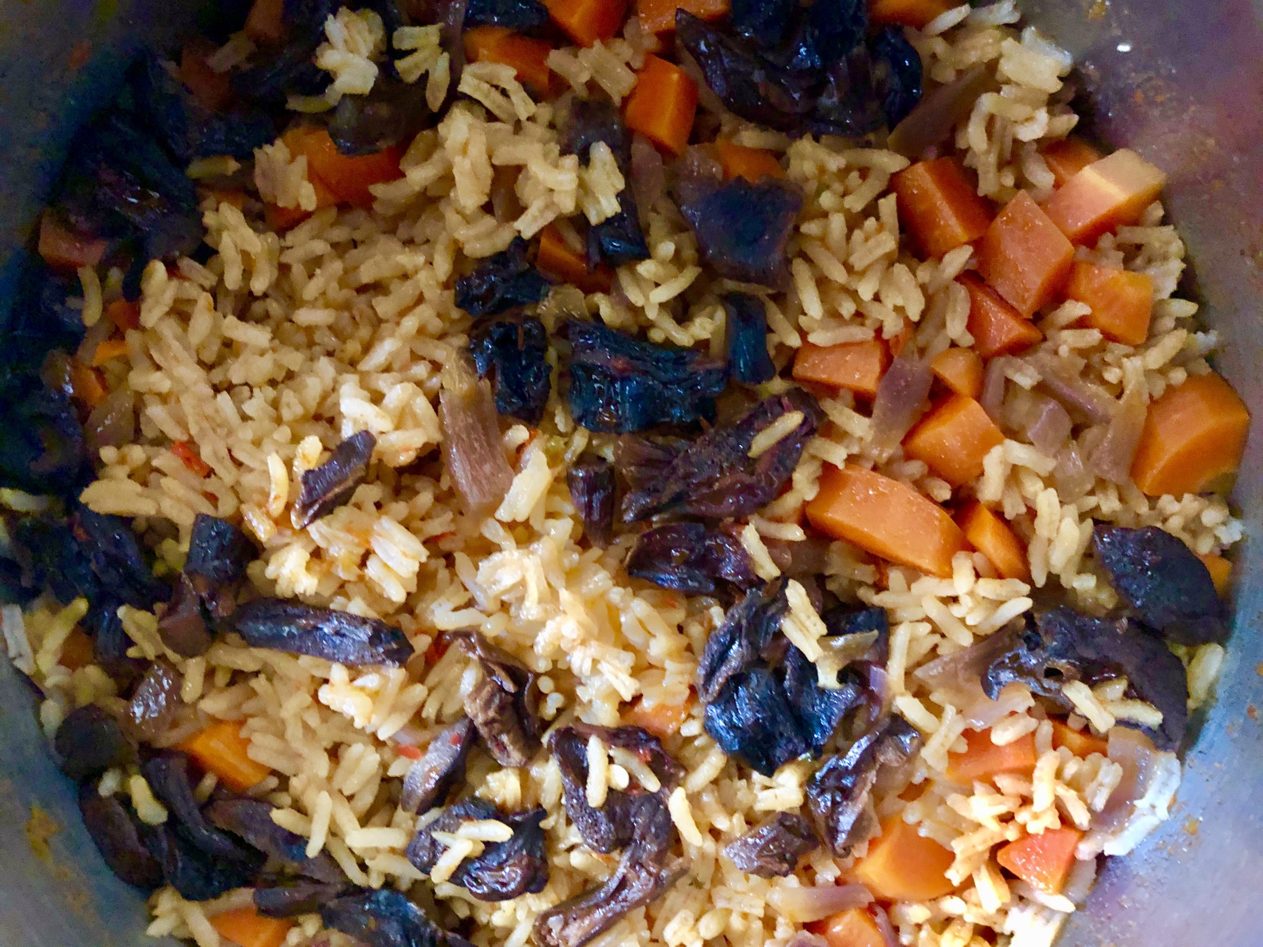Rice Pilaf with Dried Mushrooms