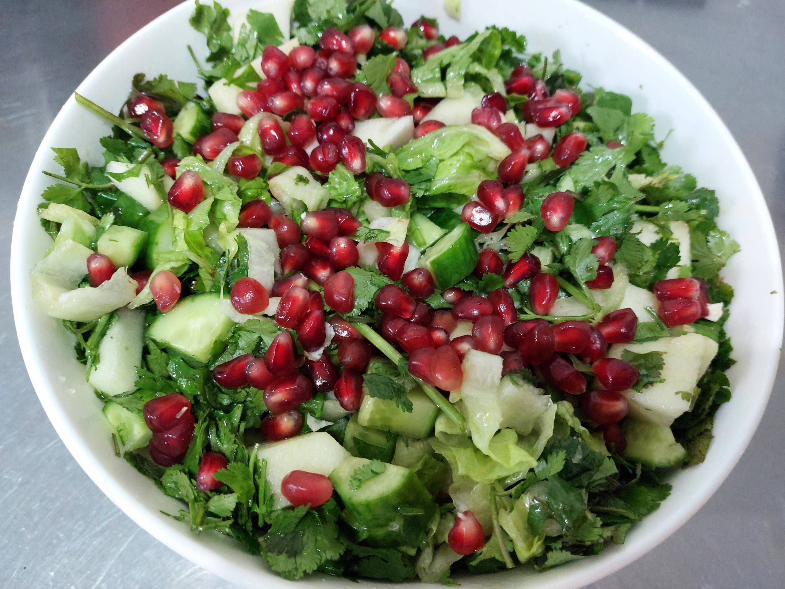 Green Salad with Pomegranates