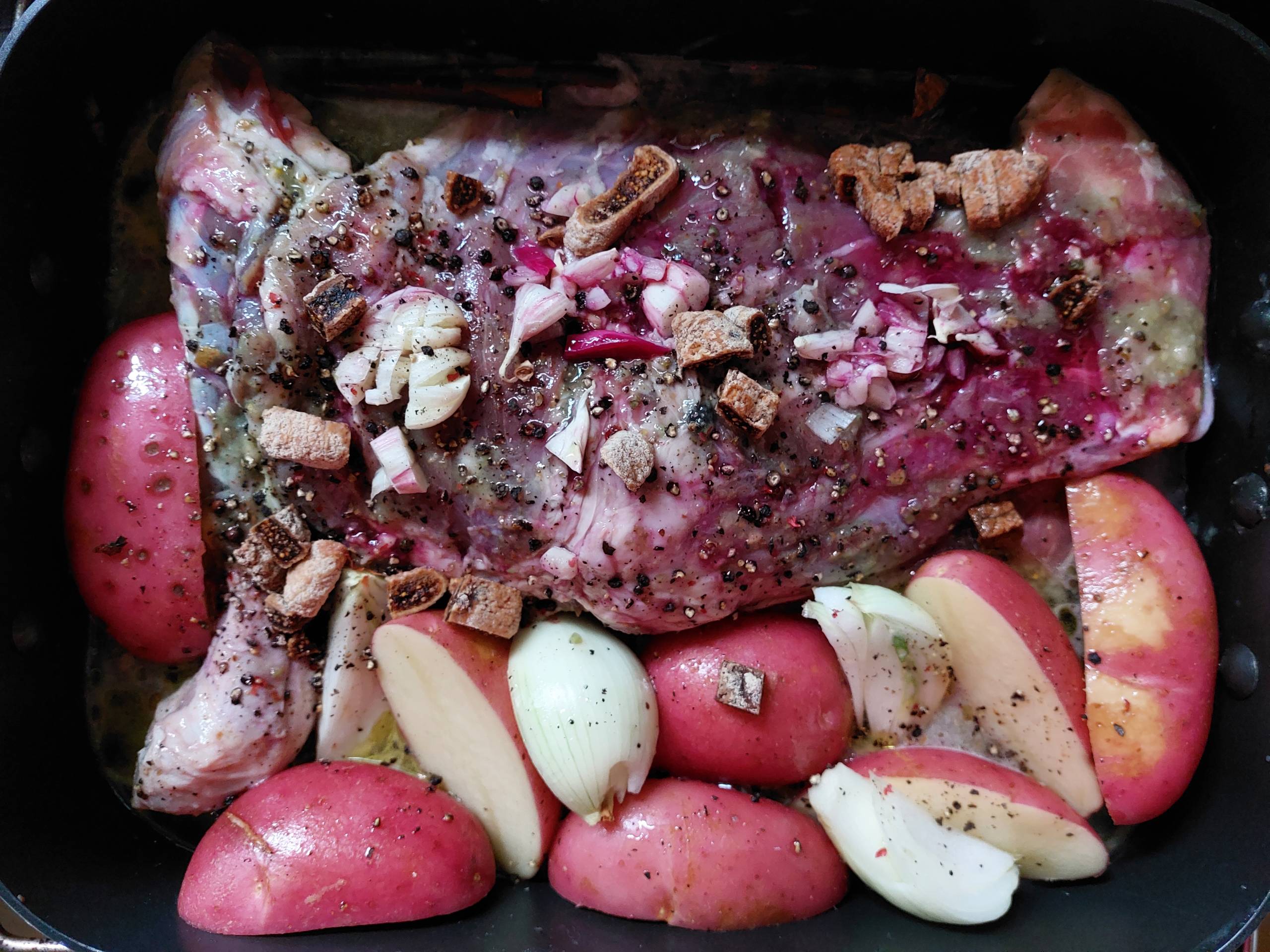 Lamb shoulder roast with Sherry vinegar