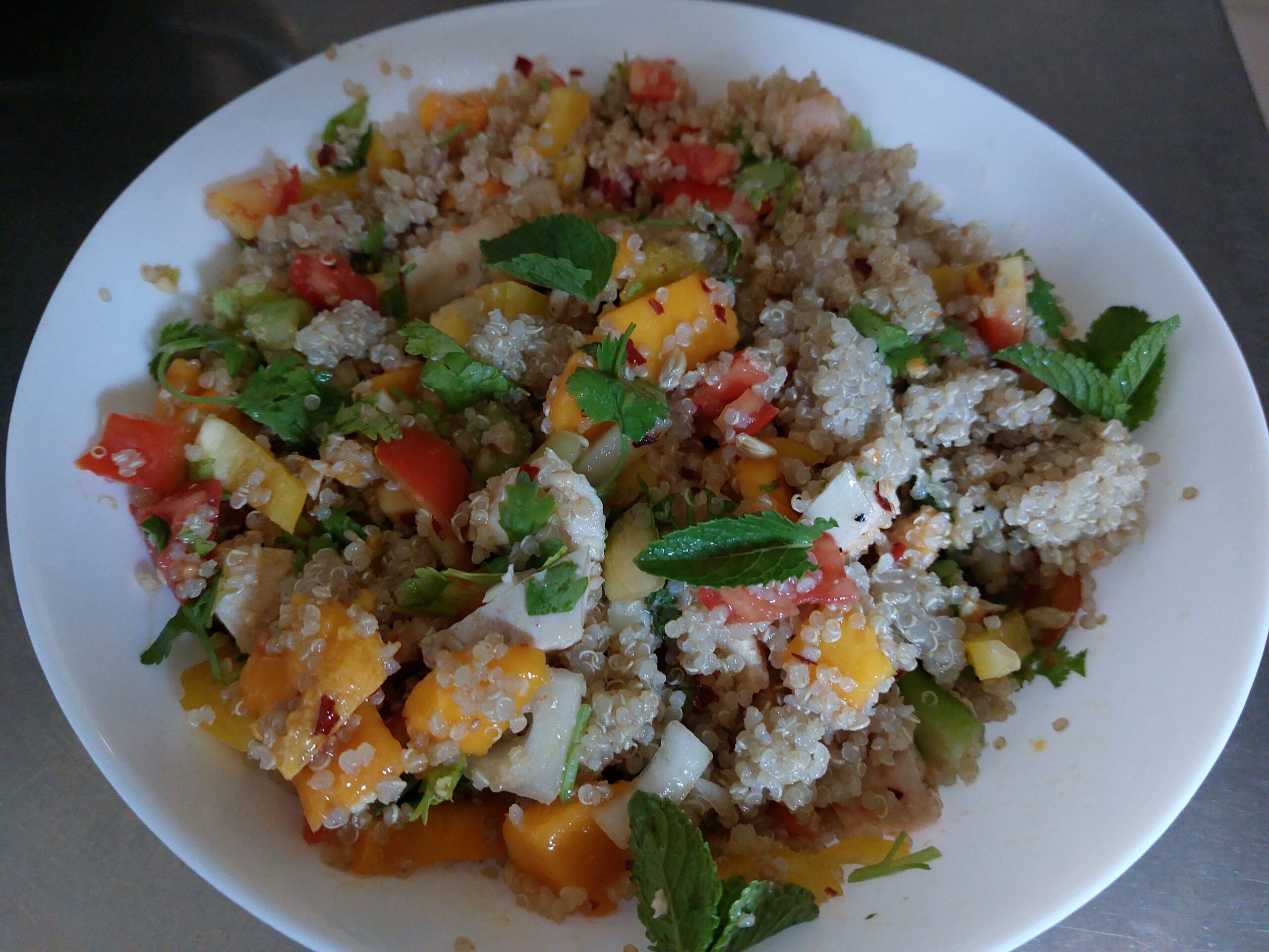 Pico de Gallo with Quinoa, Chicken, and Mango: A Fusion of Freshness in Five Minutes
