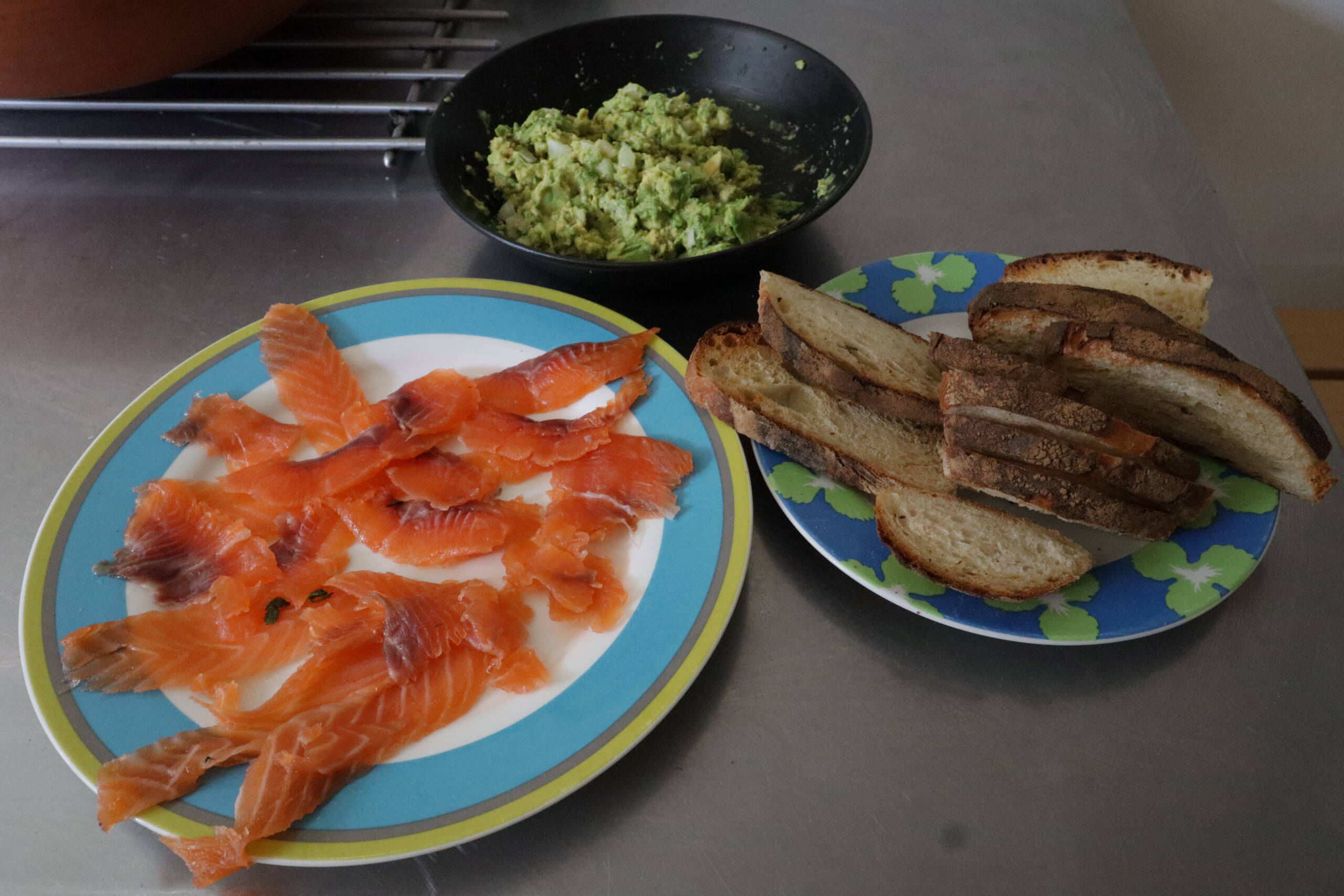 Gravlax, Guacamole and Ciabatta
