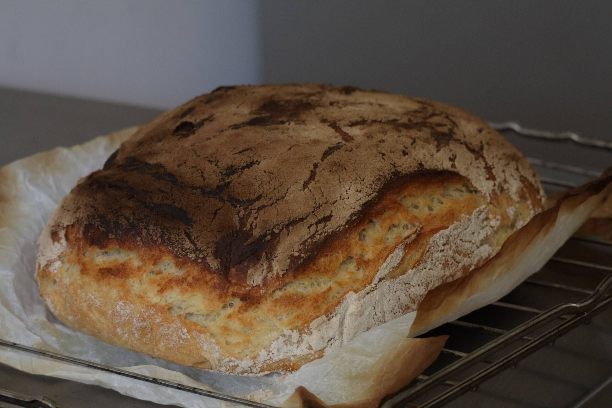 The Rustic Perfection of a Freshly Baked Country Loaf